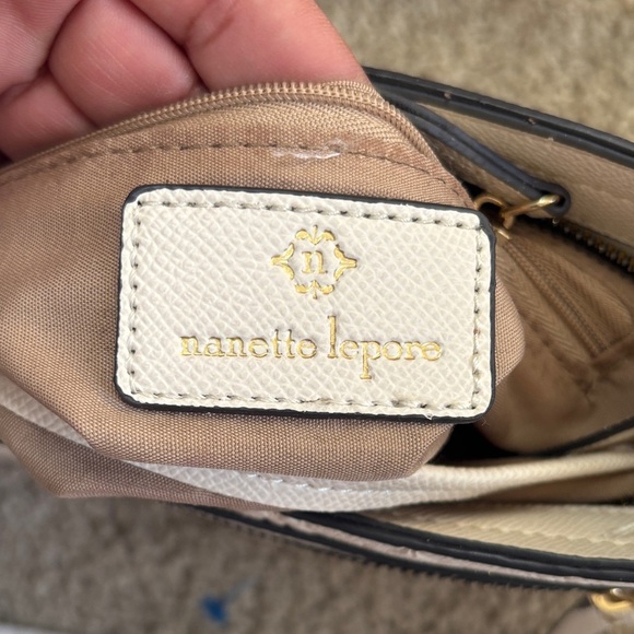 Nanette Lepore Cream Embossed Shoulder Bag - Picture 4 of 5